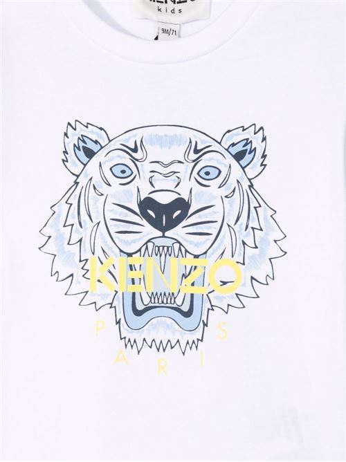 T-shirt baby con stampa tigre e scritta logo sul petto KENZO Kids | K0539310B